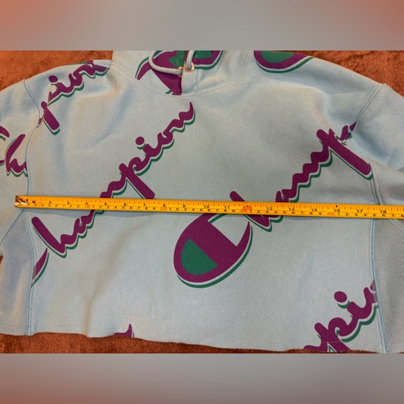 Cropped Champion Hoodie - Blue and Purple - Picture 5 of 5